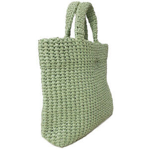 Prada Tote green Crochet Bag yarn raffia
